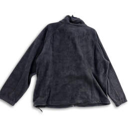 NWT Mens Gray Long Sleeve Mock Neck Pockets Full Zip Fleece Jacket Size 3X alternative image