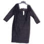 NWT Womens Black Floral Lace Off The Shoulder Back Zip Sheath Dress Size 16 image number 1