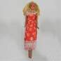 VTG 1974 Mattel Barbie Gold Medal P.J. Gymnast Doll 7263 w/ Best Buy Red Printed Maxi Dress image number 1