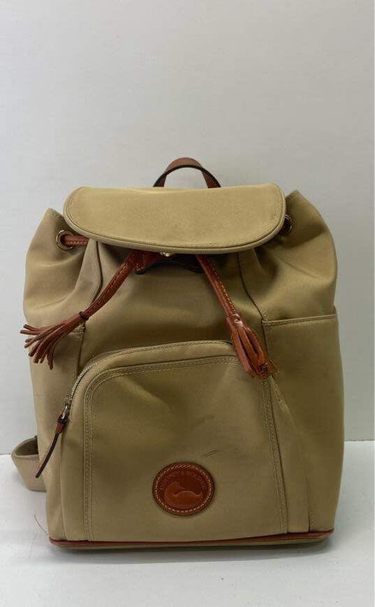 Dooney and Bourke Nylon Small Allie Backpack Tan image number 1