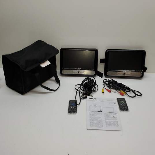RCA Twin Mobile DVD Players w/ 9in LCD Screens DRC6296 Untested P/R image number 1