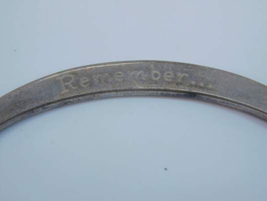 Kabana 925 Remember I Will Always Be There Cuff Bracelet 14.4g image number 3