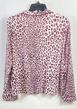 Kate Spade Women Pink Leopard Print Pajama Top M alternative image