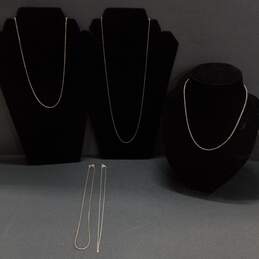 Bundle of 5 Sterling Silver Chain Necklaces - 17.7g