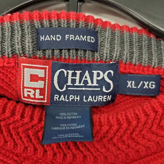 Chaps Ralph Lauren Men Red Sweater XL image number 3