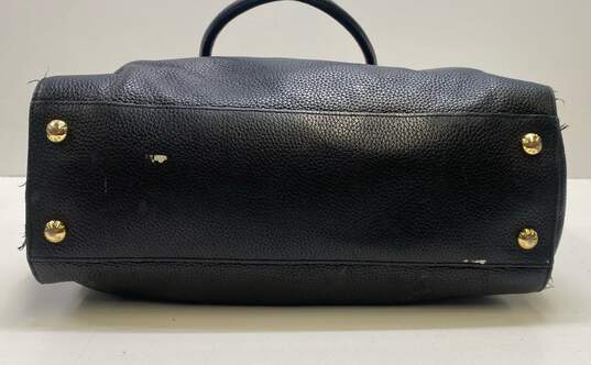 Michael Kors Hamilton Black Leather Shoulder Satchel Bag image number 3