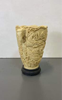 Vintage Asian Hand Carved Resin Vase alternative image