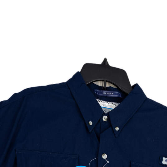 NWT Mens Blue Short Sleeve PFG Omni-Shade UPF 50 Fishing Button-Up Shirt XL image number 3