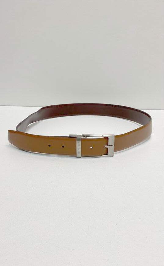 Ted Baker Brown Leather Belt Men's Size 36 image number 1