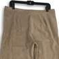 NWT L.L.Bean Womens Taupe Elastic Waist Pull On Straight Leg Dress Pants Size LP image number 4