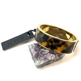 NWT Designer J. Crew Gold-Tone Fashionable Hinged Bangle Bracelet