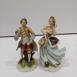 Vintage Lefton Victorian Figurines 2pc Bundle