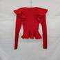 Express Red Peplum Knit Top WM Size XS NWT image number 2
