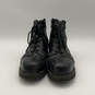 Mens Abercorn D95326 Black Leather Steel Toe Lace Up Biker Boots Size 10.5M image number 2