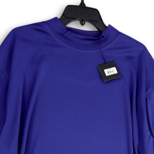 NWT Mens Blue Long Sleeve Round Neck Pullover Activewear T-Shirt Size XXL image number 3