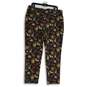 Eric Casual Womens Multicolor Floral Elastic Waist Pull-On Ankle Pants Size XL image number 1