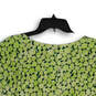 NWT Womens Green Printed Short Sleeve Pullover Blouse Top Size Medium image number 4