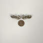 Designer Brighton Silver-Tone Flower Engraved Fashionable Stud Earrings image number 4