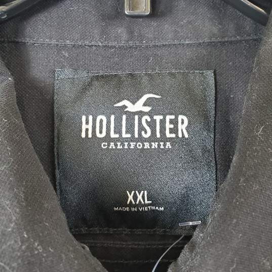 Hollister Men Black Long Sleeve Button Up Shirt NWT sz 2XL image number 3