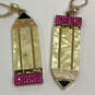 Designer Betsey Johnson Gold-Tone Back to School Pencil Dangle Earrings image number 3