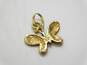 14k Yellow Gold Carved Butterfly Pendant 1.5g image number 3