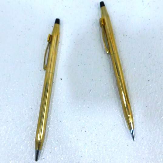 Vintage Cross Gold Filled Ballpoint Pen & Mechanical Pencil Set W/ Case image number 2