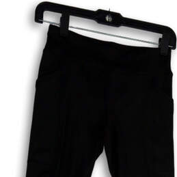 Womens Black Classic Dark Wash Elastic Waist Pocket Ankle Pant Size L alternative image