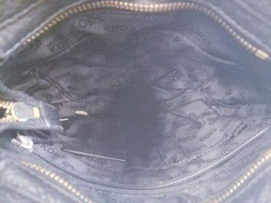 Michael Kors Hamilton Traveler Padlock Black Pebbled Leather Crossbody Bag image number 6