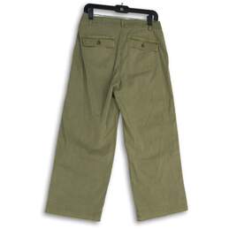 NWT J. Jill Womens Khaki Green Slash Pocket Wide Leg Dress Pants Size 8 Tall alternative image