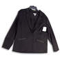 NWT Womens Black Long Sleeve Notch Lapel One Button Blazer Size XXL image number 1