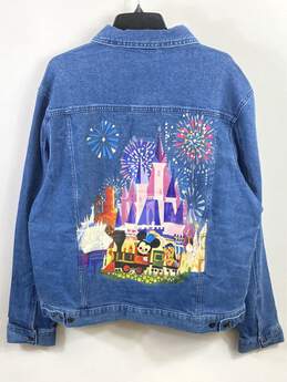 Disney Women Blue Disney Castle Magic Jean Jacket XL alternative image