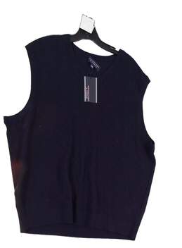 NWT Mens Black Sleeveless V Neck Knitted Sweater Vest Size 2XB