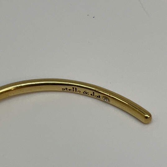 Designer Stella & Dot Gold-Tone Knot Rhinestone Classic Cuff Bracelet image number 4