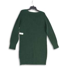 NWT Old Navy Womens Green Knitted Ribbed V-Neck Long Sleeve Sweater Dress Size L alternative image