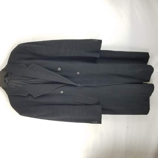 Allyn Saint George Men Black Button Up Peacoat XL image number 1