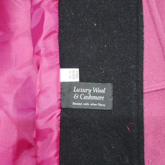 Kesta London Luxury Wool & Cashmere Overcoat Women's Size 8 image number 4