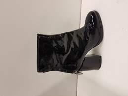 Tony Bianco Faya Black Patent Leather Ankle Zip Boots Heels Shoes Size 9