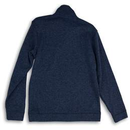 NWT Eddie Bauer Mens Navy Blue Radiator Fleece Snap-Front Pullover Sweater Sz M