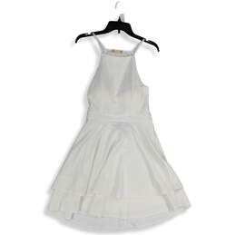 NWT Altar'd State Womens White Sleeveless Back Cut-Out A-Line Dress Size L
