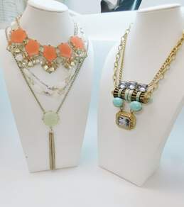Loft Silver Tone & Gold Tone Crystal Fashion Necklaces 332.4g