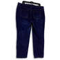 Womens Blue Denim Medium Wash Stretch Pocket Straight Leg Jeans Size 18W image number 2
