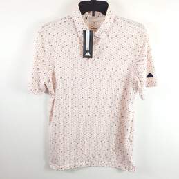 Adidas Men White Coral Printed Polo Shirt  S NWT