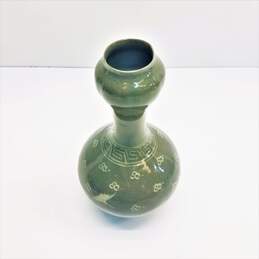 Korean Sage Green  Celadon  Vase 8in H  Pottery Vase