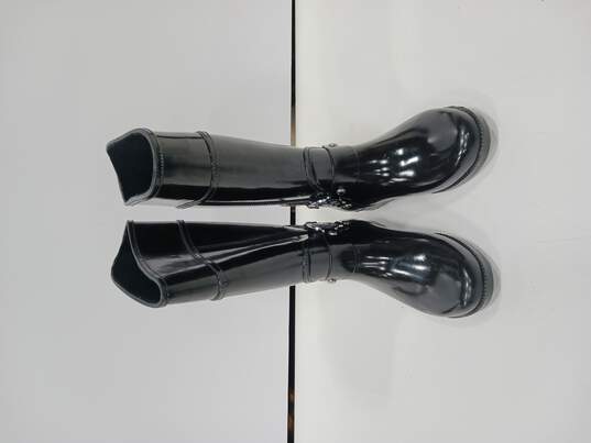 Black Rubber Rain Boots Size 2 image number 1
