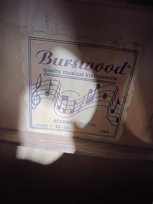 Burswood 6-String Acoustic Guitar Model CL-28 w/ Case image number 4