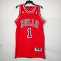 NBA Adidas Men Red Chicago Bulls Basketball Jersey S image number 1