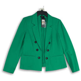 NWT Womens Green Notch Lapel Long Sleeve Welt Pocket 3 Button Blazer Size S