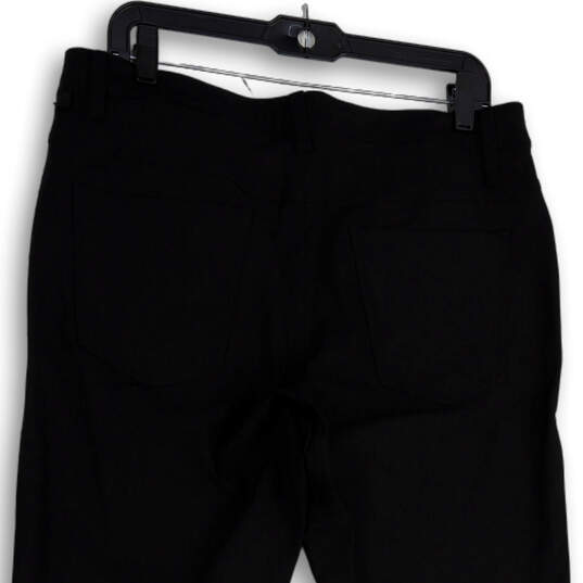 Womens Black Dark Wash Pockets Stretch Slim-Fit Skinny Leg Jeans Size 33 image number 4