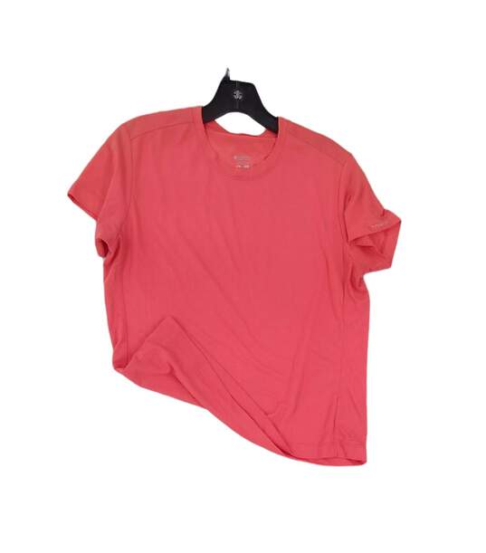 Womens Coral Short Sleeve Crew Neck Pullover T Shirt Size Large image number 1