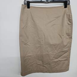 Tan Pencil Skirt